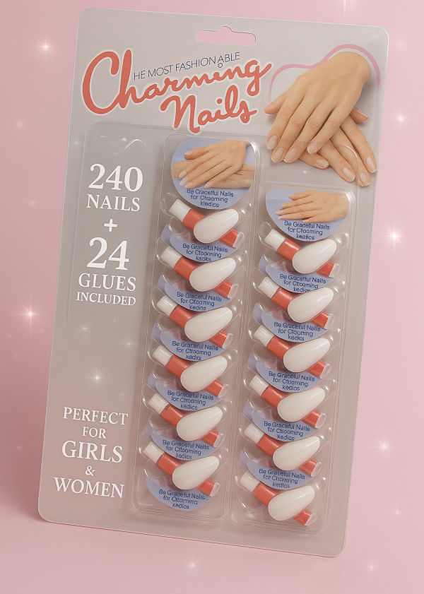 Pack Of 24 Charming Artificial Nails With Glue – 240 Nails & 24 Glues Total, Beautiful Nail Extensions For Girls & Women (random Color) Pack Of 24 Charming Artificial Nails With Glue – 240 Nails & 24 Glues Total, Beautiful Nail Extensions For Girls & Women (random Color)