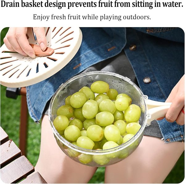 Kitchen Fruit Drainage Basket With Lid – Multi Functional Dual-layer Bowl For Washing, Draining & Storing Fruits And Vegetables, Foldable Handle Design. Kitchen Fruit Drainage Basket With Lid – Multi Functional Dual-layer Bowl For Washing, Draining & Storing Fruits And Vegetables, Foldable Handle Design.