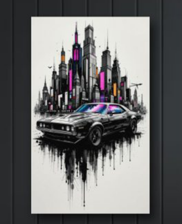 Metal Wall Art, Car Design Metal Printed Wall Decor