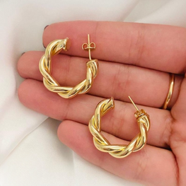 Twisted Sparkling Earrings For Women