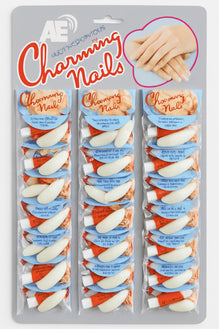 Pack Of 24 Charming Artificial Nails With Glue – 240 Nails & 24 Glues Total, Beautiful Nail Extensions For Girls & Women (random Color)