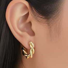 Twisted Sparkling Earrings For Women